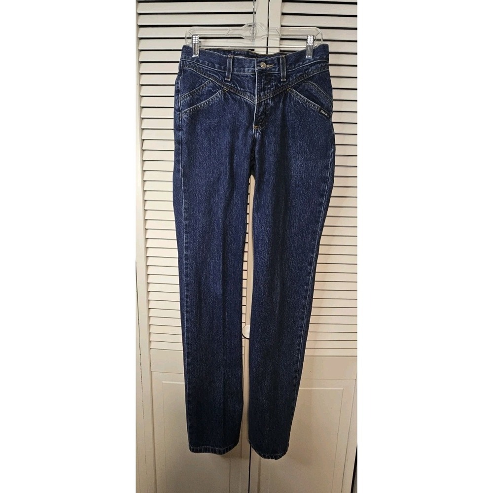 Rocky Mountain Rockies bare back jeans Vint Low Rise Slim western rodeo 7 X long